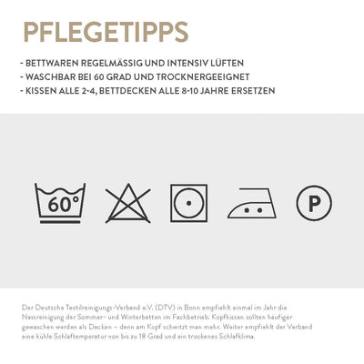 Gänsedaunenbettdecke „Platin", 100 % Gänsedaunen, verschiedene Wärmestufen und Größen