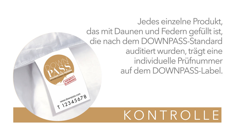 Federn- und Daunenkissen Spessarttraum Bronze, 15 % Daunen / 85 % Federn