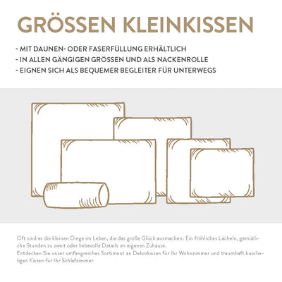 4er-Set Federnkissen Kleinkissen Spessarttraum Fritzi, 100 % Federn